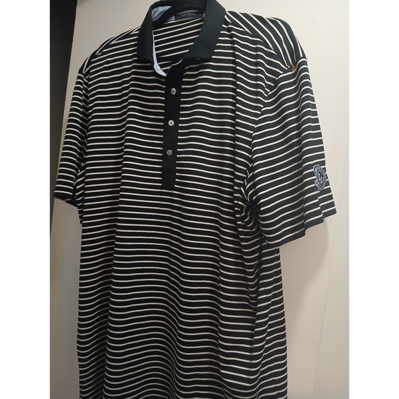 Greyson Golf Polo Shirt Performance Mens Size XXL Logo Black striped - Picture 3 of 10